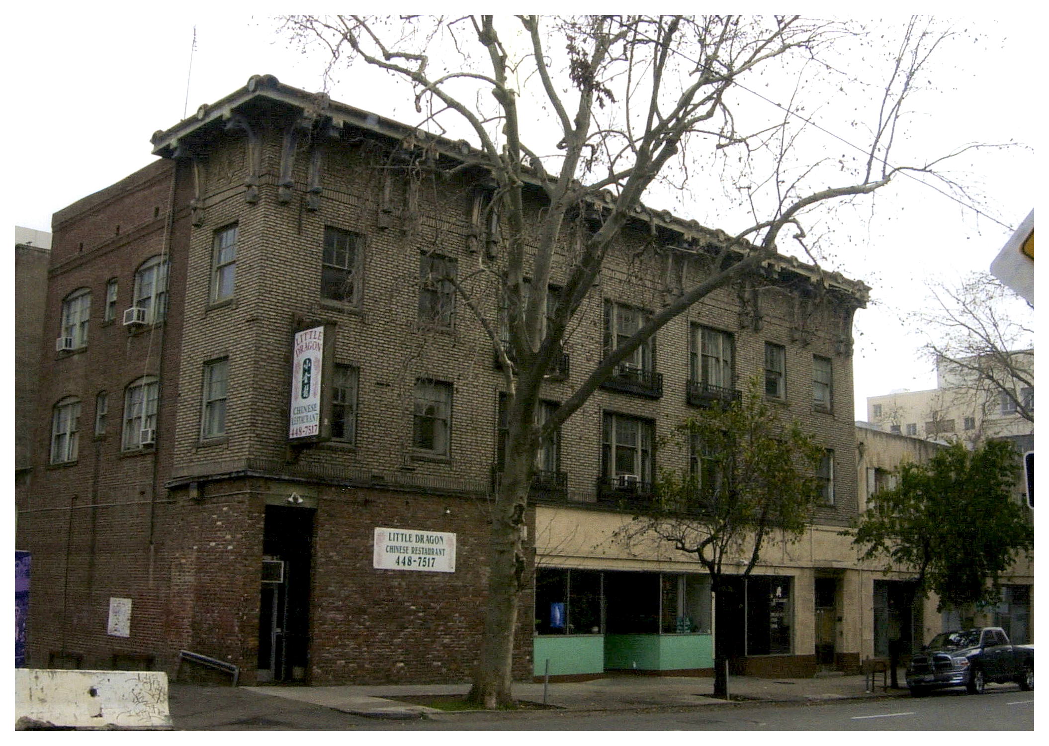 Before: view of firehouse rear before construction